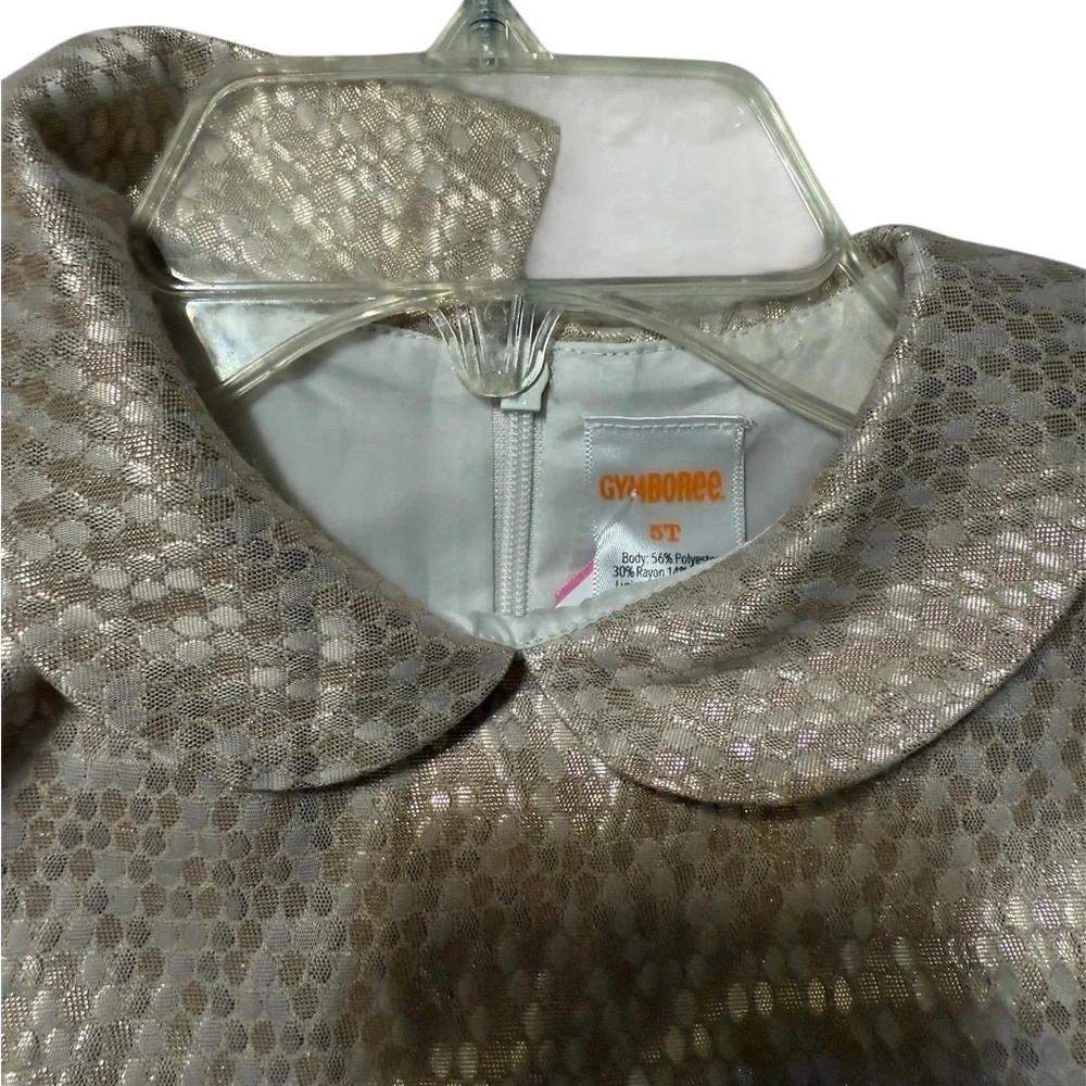 Gymboree Shimmering Metallic Gold Formal Party Dress-Size 5T